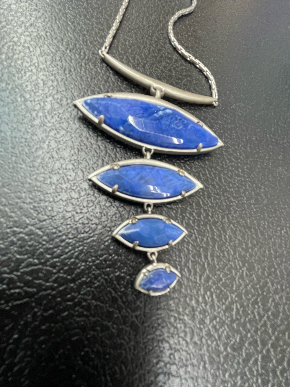 Kendra Scott Lapis-Like Blue Multi-Stone Drop Necklace